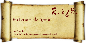 Reizner Ágnes névjegykártya